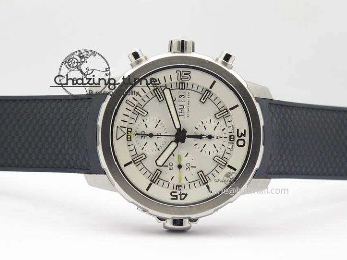 MIROTIME 0731 SportInspired Aquatimer Chrono IW376803 V6F 1:1 Best Edition White Dial On Rubber Strap A 7281